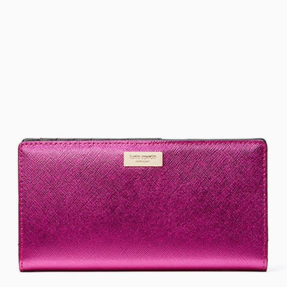kate spade Handbags - kate spade pink metallic laurel way stacy wallet